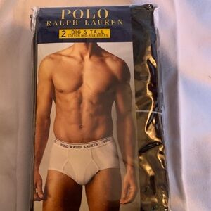 Polo Ralph Lauren 2 Big & Tall Cotton Mid Rise Briefs Black Size 56''